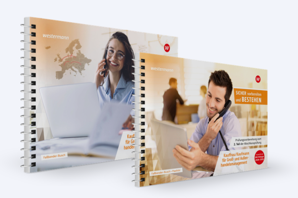 Produktcover von: Sicher-vorbereiten-und-bestehen-Kauffrau-Kaufmann-fuer-Grosz-und-Auszenhandelsmanagement-Pruefungsvorbereitung-zur-gestreckten-Abschlusspruefung-Teil-1-und-Teil-2