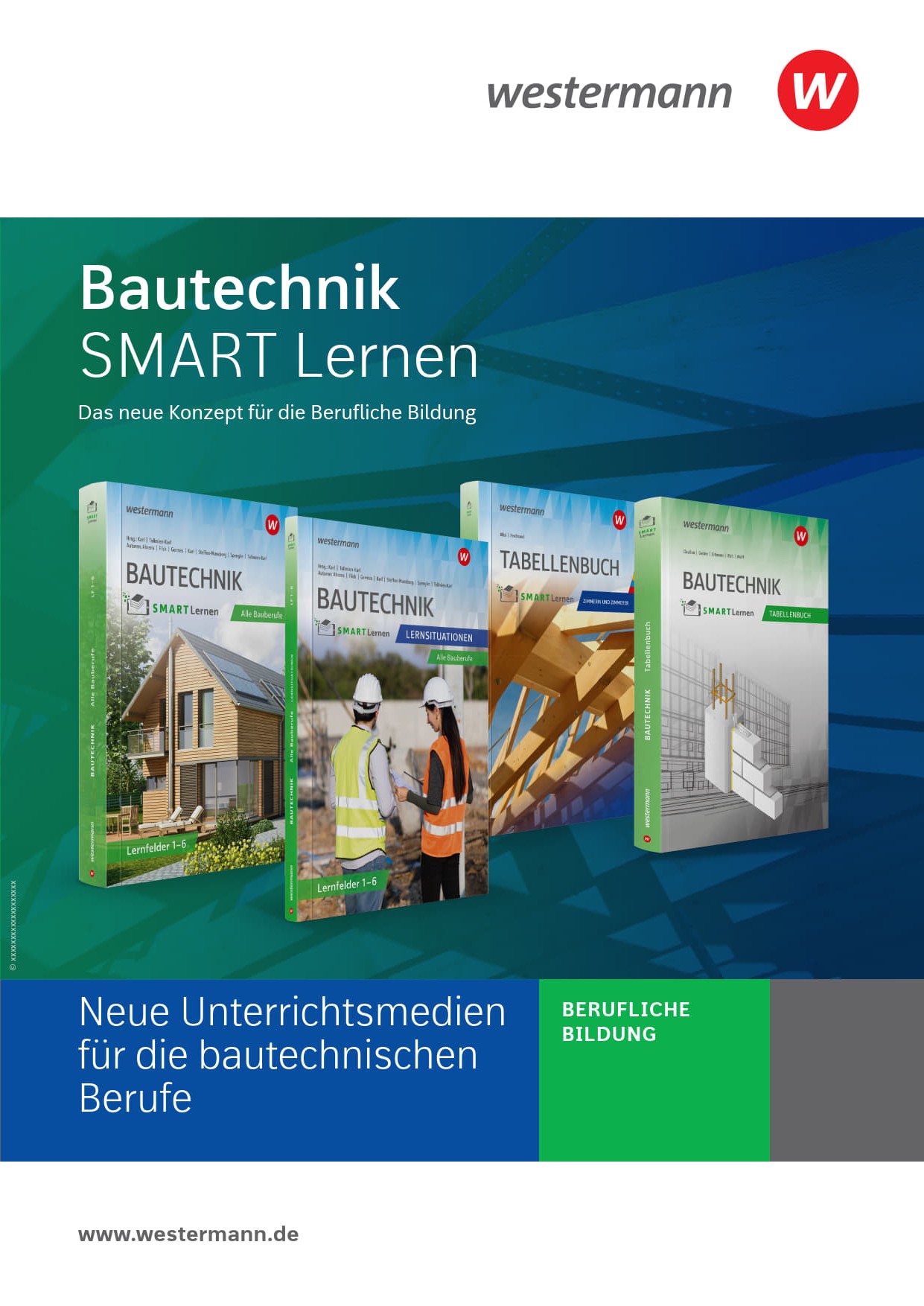 Cover des Infoflyers zur Reihe Bautechnik SMART Lernen