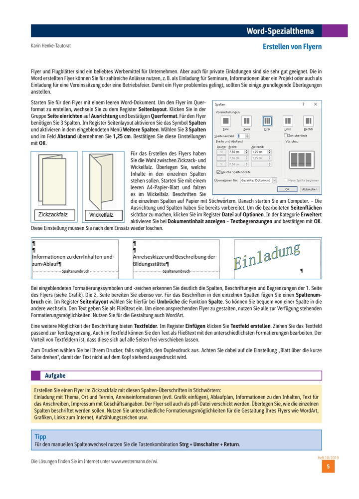 Erstellen Von Flyern Ausgabe 10 19 Verlage Der Westermann Gruppe