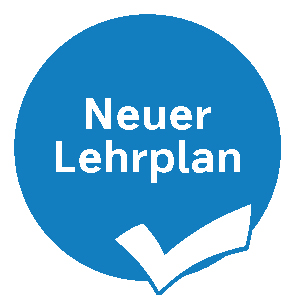 Logo für den neuen Lehrplan in blau