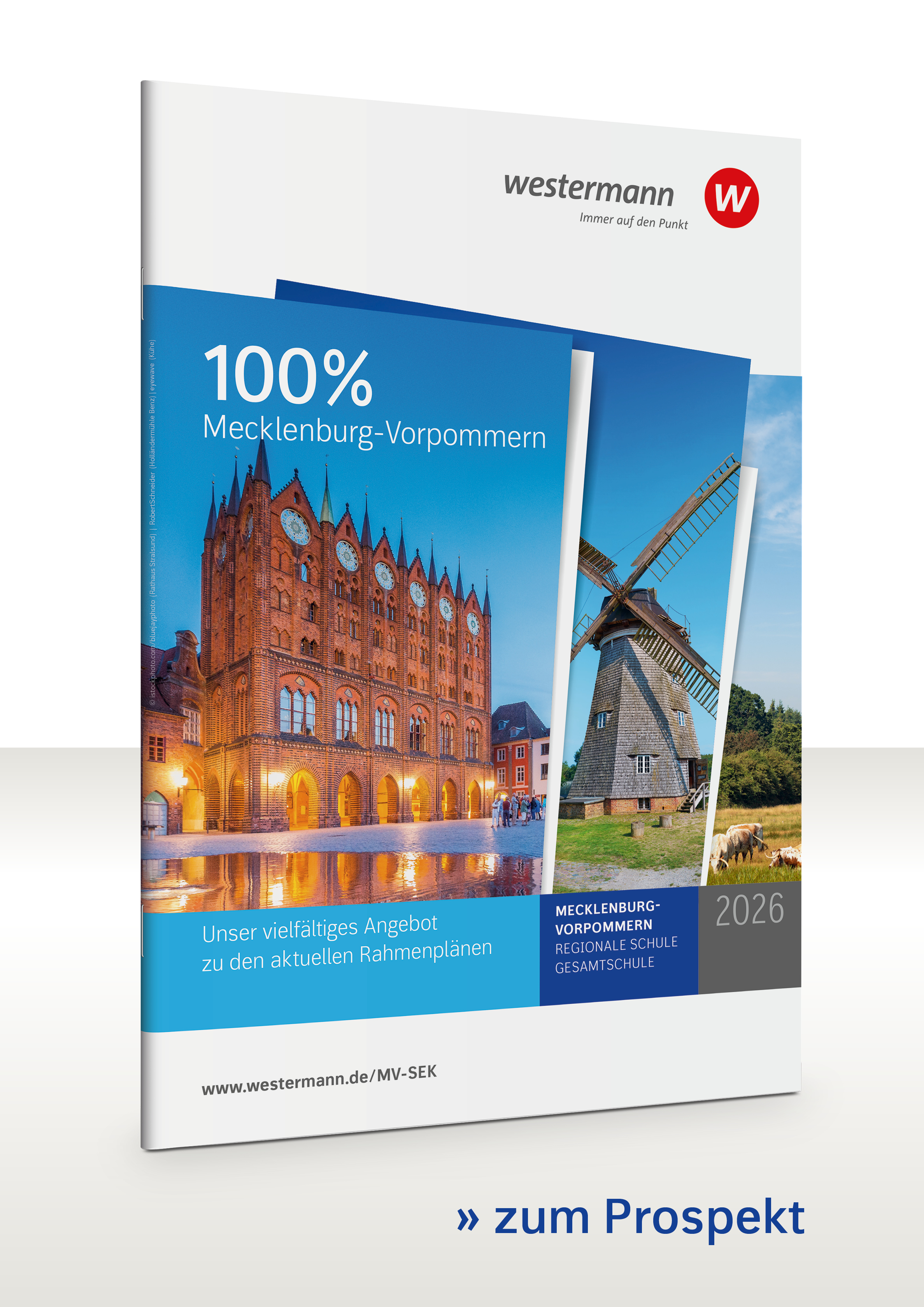 Das Cover vom neuen Prospekt für die Schulbücher für Mecklenburg-Vorpommern ist zu sehen.