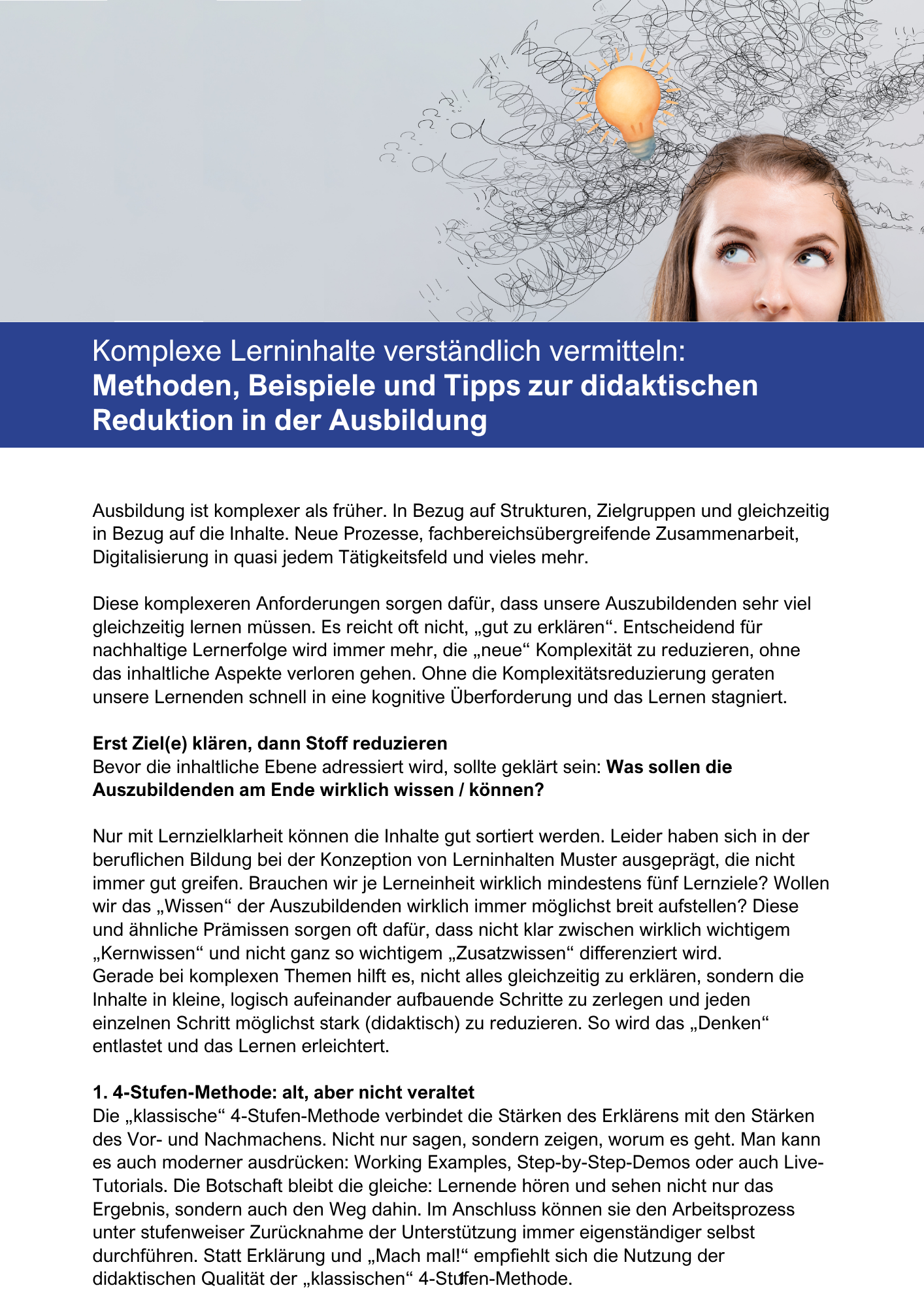 Download Blogbeitrag: Komplexe Lerninhalte verständlich vermitteln