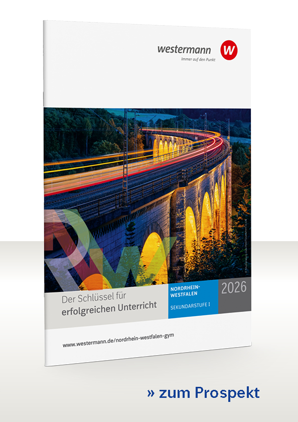 Das Cover vom neuen Prospekt für die Schulbücher für NRW ist zu sehen.