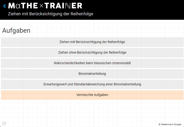 Screenshot Mathe-Trainer