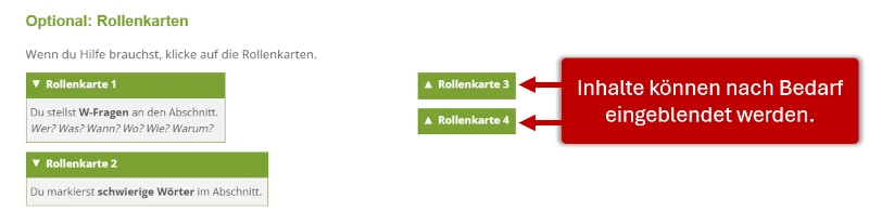 Screenshot einer Unterrichtsphase mit kooperativen Arbeitsformen in den Digitalen Lernmodulen
