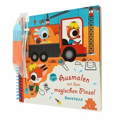 Ausmalen mit dem magischen Pinsel. Baustelle