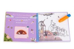 Ausmalen mit dem magischen Pinsel. Kleines Einhorn Funkelstern