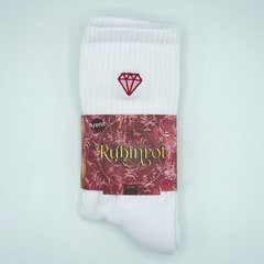 Liebe geht durch alle Zeiten. Rubinrot (Socken, Größe 36-41)