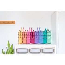 Connetix Magnetbausteine Pastel Starter Pack - Magnetisches Konstruktionsspielzeug - 64 Teile