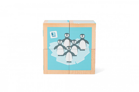 Block Puzzle - Niedliches 3D-Puzzle aus Holzklötzen mit Tiermotiven für Kleinkinder