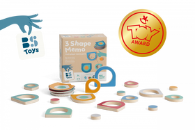 3 Shape Memo / Formen Memo - Memo trifft Puzzle – wer vervollständigt die Karte zuerst?