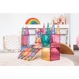 Connetix Magnetbausteine Pastel Starter Pack - Magnetisches Konstruktionsspielzeug - 64 Teile