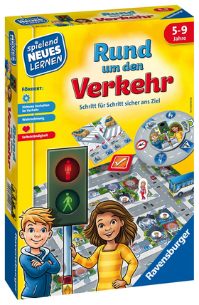 Rund um den Verkehr - Kinderspiel ab 5 Jahre - Schritt für Schritt sicher ans Ziel