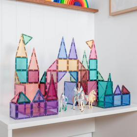 Connetix Magnetbausteine Pastel Starter Pack - Magnetisches Konstruktionsspielzeug - 64 Teile