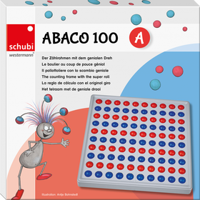 SCHUBI Abaco 100 - Modell A 10/10 Kugeln (rot/blau)