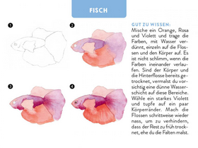 55 x Watercolor – Motiv-Sammlung: Kartenset für 5-Minuten-Aquarelle - 55 Karten mit einfache Aquarellmotiven zum Mitnehmen und Verschenken | Mit Booklet und Anleitungen | Pflanzen, Tiere und mehr malen