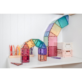 Connetix Magnetbausteine Pastel Starter Pack - Magnetisches Konstruktionsspielzeug - 64 Teile