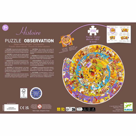 Wimmelpuzzle: Unsere Geschichte + Booklet - Die Spirale der Zeit, von der Urgeschichte bis zur Neuzeit - Puzzle mit 350 Teilen
