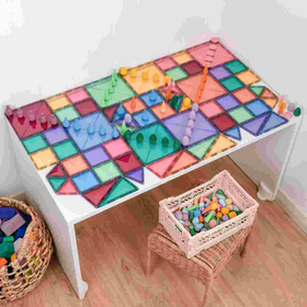 Connetix Magnetbausteine Pastel Starter Pack - Magnetisches Konstruktionsspielzeug - 64 Teile