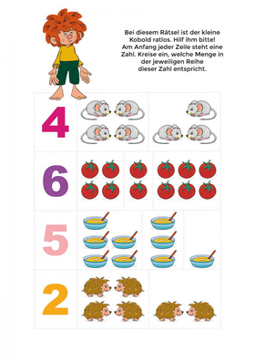Lern-Spiel-Spaß mit Pumuckl - Mein Vorschulblock: Erste Zahlen - Mach dich fit für die Schule! Mit 40 Übungen und Rätsel ab 5 Jahren