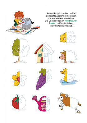 Lern-Spiel-Spaß mit Pumuckl - Mein Vorschulblock: Formen, Mengen und Laute - Mach dich fit für die Schule! Mit 40 Übungen und Rätsel ab 5 Jahren