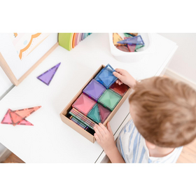 Connetix Magnetbausteine Pastel Starter Pack - Magnetisches Konstruktionsspielzeug - 64 Teile