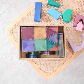 Connetix Magnetbausteine Pastel Starter Pack - Magnetisches Konstruktionsspielzeug - 64 Teile