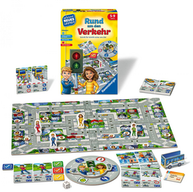 Rund um den Verkehr - Kinderspiel ab 5 Jahre - Schritt für Schritt sicher ans Ziel