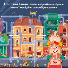 Auf Textaufgaben-Mission - Lernspiel ab 7 Jahre - Knackt die Geheimcodes und rettet Hamster City!