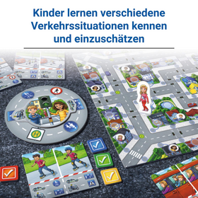 Rund um den Verkehr - Kinderspiel ab 5 Jahre - Schritt für Schritt sicher ans Ziel