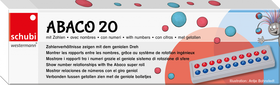 SCHUBI ABACO 20 mit Zahlen - Modell A 10/10 Kugeln (rot/blau)