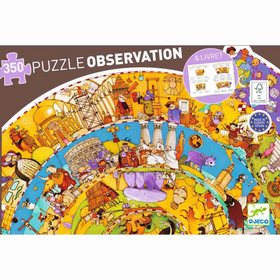 Wimmelpuzzle: Unsere Geschichte + Booklet - Die Spirale der Zeit, von der Urgeschichte bis zur Neuzeit - Puzzle mit 350 Teilen