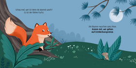 Lass uns schleichen, spielen, springen, kleiner Fuchs - Erste Abenteuer zum Mitmachen: interaktives Buch für Kinder ab 2 Jahren