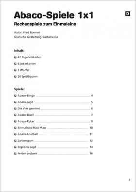SCHUBI Abaco 1x1 Spiele - mit Abaco