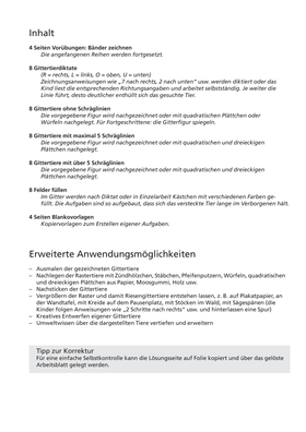 Gittertiere 1 - Übungen zur Raumorientierung im Raster