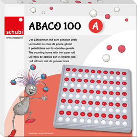 SCHUBI Abaco 100 - Modell A 10/10 Kugeln (rot/weiss)