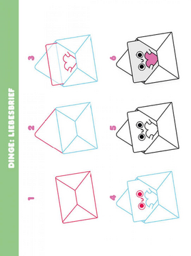55 x Zeichnen – Kawaii: Dein Kartenset - 55 Karten mit Step by Step Anleitungen zu süßen Motiven | Zum Mitnehmen und Verschenken | Mit lustigen und motivierenden Sprüchen | Tipps und Tricks im Booklet