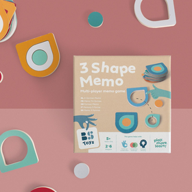 3 Shape Memo / Formen Memo - Memo trifft Puzzle – wer vervollständigt die Karte zuerst?