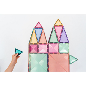 Connetix Magnetbausteine Pastel Starter Pack - Magnetisches Konstruktionsspielzeug - 64 Teile