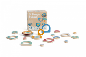 3 Shape Memo / Formen Memo - Memo trifft Puzzle – wer vervollständigt die Karte zuerst?