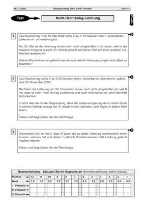 Nicht-Rechtzeitig-Lieferung - Test: Verlage Der Westermann Gruppe