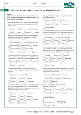 Downloadpaket Ferienzeit Reisezeit Arbeitsblatter Fur Den Erdkundeunterricht Drei Beitrage Aus Praxis Geographie Aktuell Verlage Der Westermann Gruppe