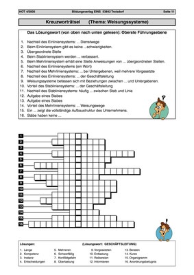 Kreuzworträtsel deutsch