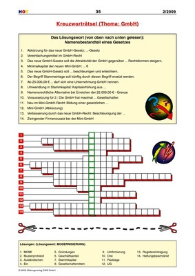 Kreuzworträtsel pdf