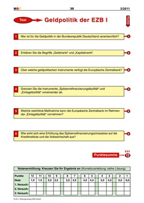 Geldpolitik Der EZB I - Test: Verlage Der Westermann Gruppe