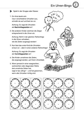 Spielerisch die uhr kennenlernen