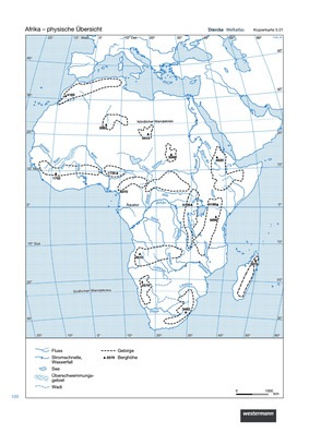 Afrika - Physische Übersicht: Verlage der Westermann Gruppe