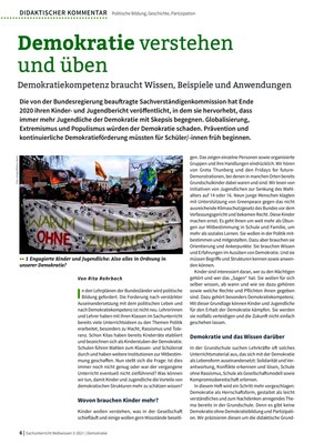 Demokratie verstehen und üben Demokratiekompetenz braucht Wissen