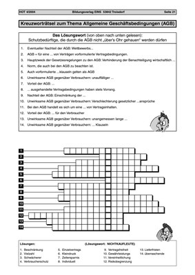 Allgemeine Geschäftsbedingungen - Kreuzworträtsel: Verlage ...