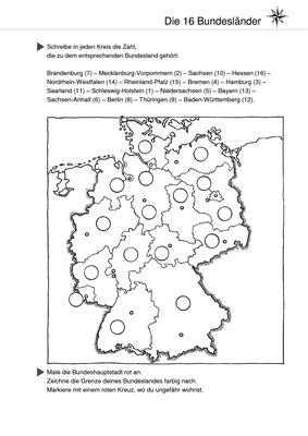 Deutschlandkarte Die 16 Bundesländer Verlage Der